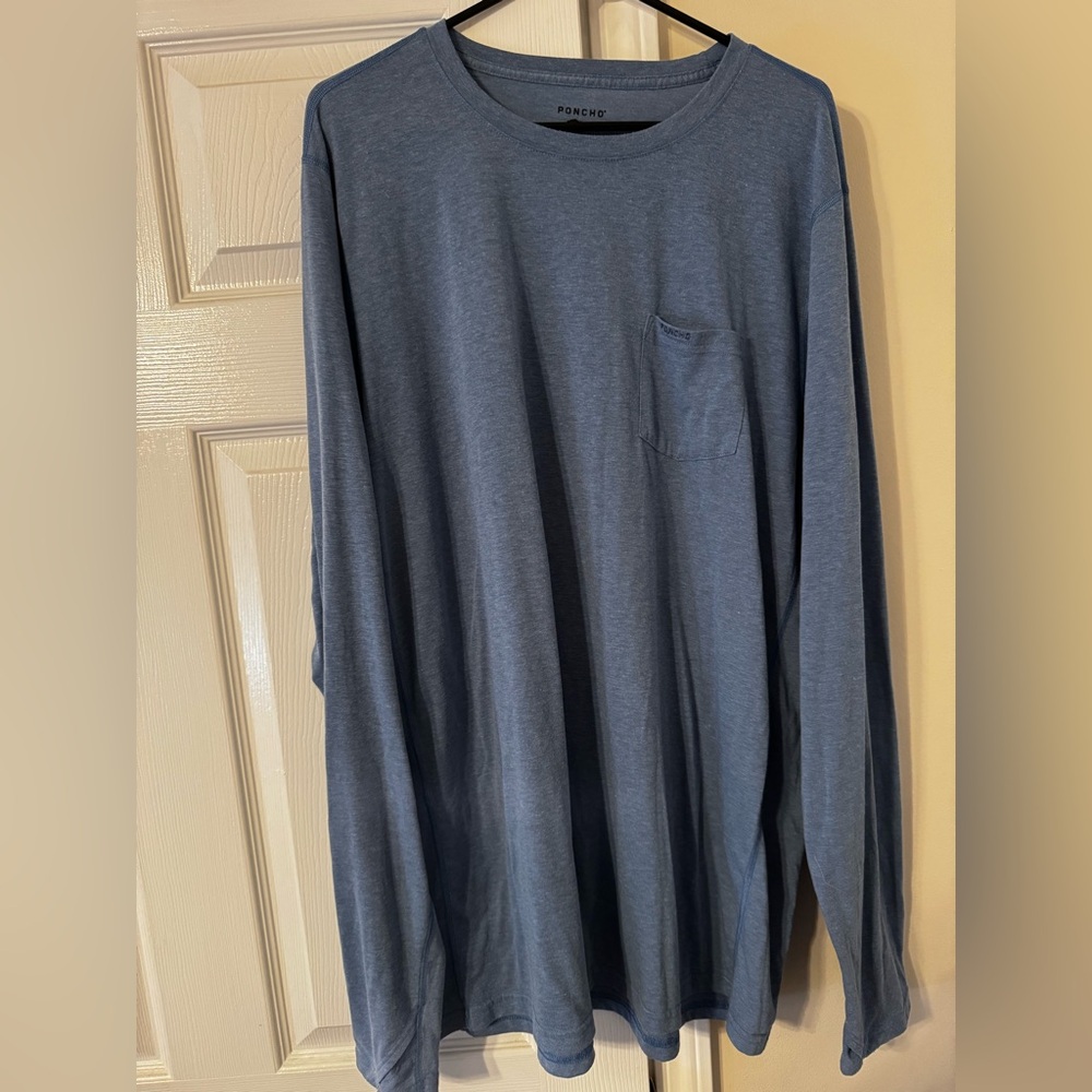 Poncho blue long sleeve